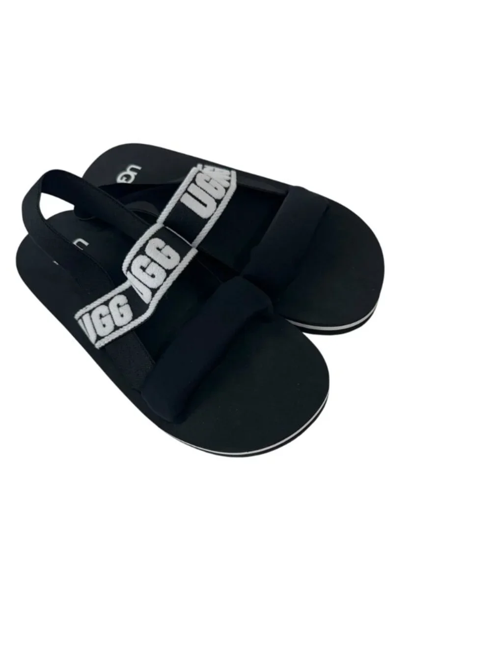 UGG  K Zuma Sling Sport Sandals Girls Size 3 Black & White
